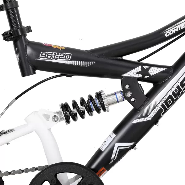 imageJOYSTAR 20 Inch Kids Bike for Boys Girls Ages 713 Years Old DualSuspension Kids Mountain Bike with Dual Handbrake ampamp Kickstand Multiple ColorsBlack