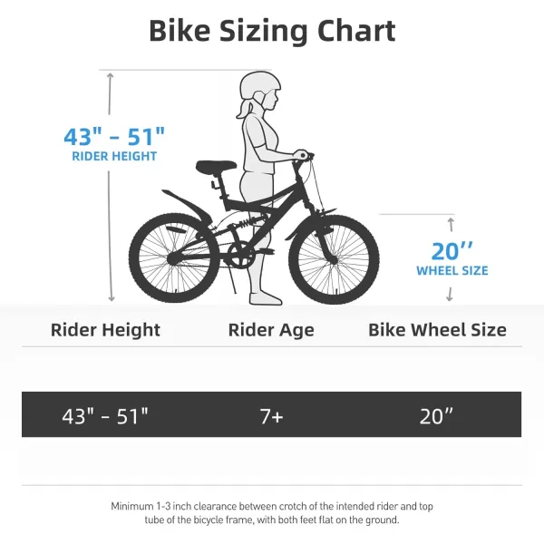 imageJOYSTAR 20 Inch Kids Bike for Boys Girls Ages 713 Years Old DualSuspension Kids Mountain Bike with Dual Handbrake ampamp Kickstand Multiple ColorsBlue