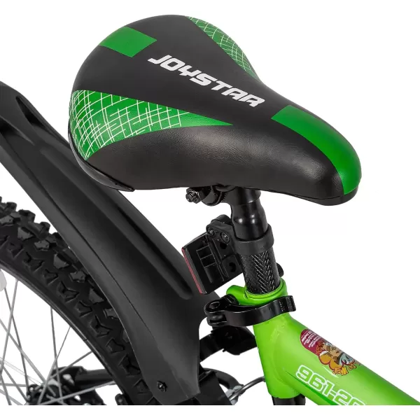 imageJOYSTAR 20 Inch Kids Bike for Boys Girls Ages 713 Years Old DualSuspension Kids Mountain Bike with Dual Handbrake ampamp Kickstand Multiple ColorsGreen