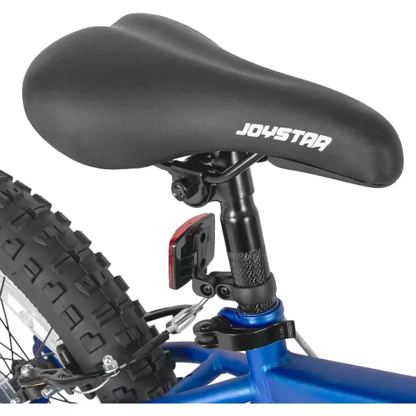 imageJOYSTAR 20 Inch Mountain Bike for Kids Ages 712 Year Old 3Inch Wide Knobby Tires 7 Speed Shimano Drivetrain Disc Brakes Fat Tire Kids Bicycles for Boys GirlsBlue
