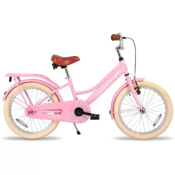 imageJOYSTAR Girls Bike for 212 Years Old Toddlers and Kids 12quot 14quot 16quot Kids Bike with Training Wheels 20 Inch Kids Bicycle with Kickstand Retro Style Kids BikesZPink