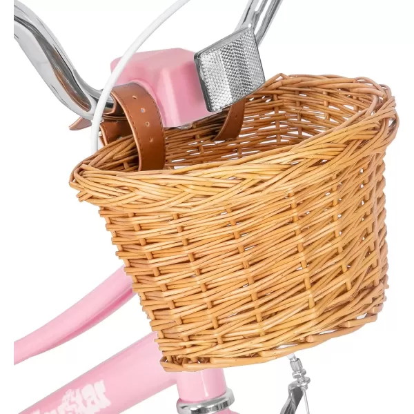 imageJOYSTAR Girls Bike for 212 Years Old Toddlers and Kids 12quot 14quot 16quot Kids Bike with Training Wheels 20 Inch Kids Bicycle with Kickstand Retro Style Kids BikesLight Pink