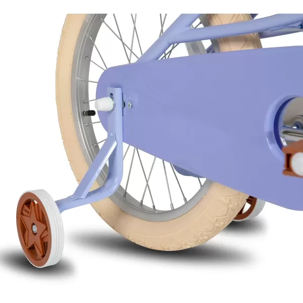 imageJOYSTAR Girls Bike for 212 Years Old Toddlers and Kids 12quot 14quot 16quot Kids Bike with Training Wheels 20 Inch Kids Bicycle with Kickstand Retro Style Kids BikesViolet