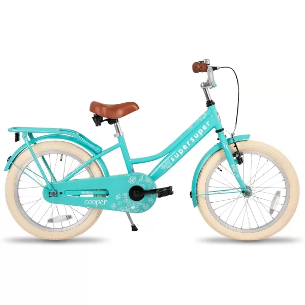 imageJOYSTAR Girls Bike for 212 Years Old Toddlers and Kids 12quot 14quot 16quot Kids Bike with Training Wheels 20 Inch Kids Bicycle with Kickstand Retro Style Kids BikesZGreen