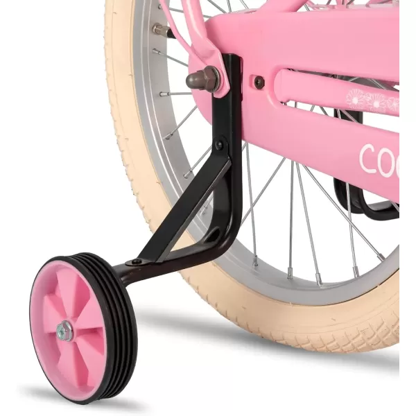 imageJOYSTAR Girls Bike for 212 Years Old Toddlers and Kids 12quot 14quot 16quot Kids Bike with Training Wheels 20 Inch Kids Bicycle with Kickstand Retro Style Kids BikesZPink