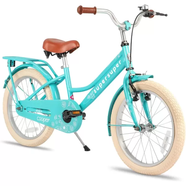 imageJOYSTAR Girls Bike for 212 Years Old Toddlers and Kids 12quot 14quot 16quot Kids Bike with Training Wheels 20 Inch Kids Bicycle with Kickstand Retro Style Kids BikesZGreen