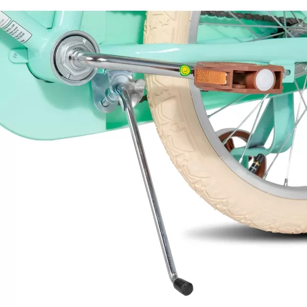 imageJOYSTAR Girls Bike for 212 Years Old Toddlers and Kids 12quot 14quot 16quot Kids Bike with Training Wheels 20 Inch Kids Bicycle with Kickstand Retro Style Kids BikesMint Green
