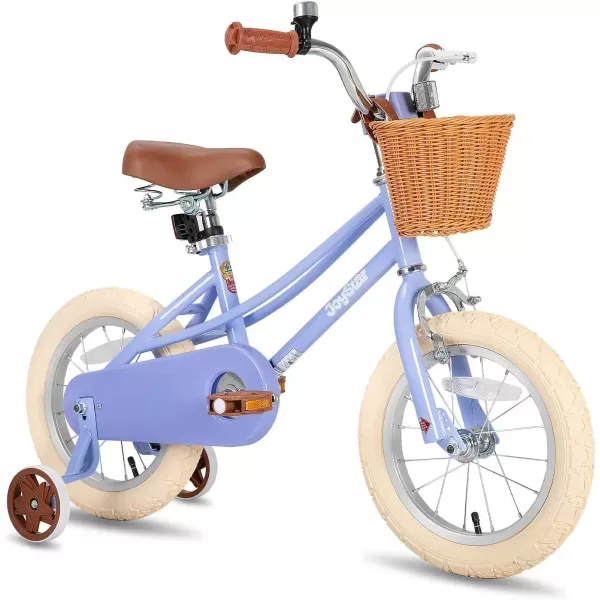 imageJOYSTAR Girls Bike for 212 Years Old Toddlers and Kids 12quot 14quot 16quot Kids Bike with Training Wheels 20 Inch Kids Bicycle with Kickstand Retro Style Kids BikesViolet