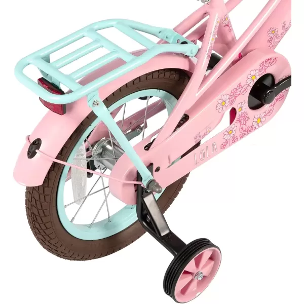 imageJOYSTAR Girls Bike for Toddlers and Kids Age 310 Years 14 16 18 Inch Kids Bike with Training Wheels and Handbrakes 20Inch Girls Bike Multiple ColorsLola Pink