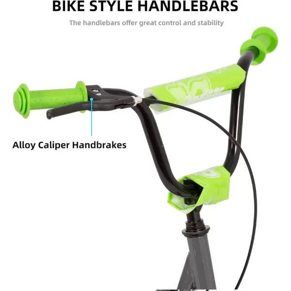 imageJOYSTAR Kick Scooter for Ages 59 Years Old Boys Girls 12 Inch Big Wheels Scooters for Kids Teens and Adults Rear Brake and Adjustable Handlebar Kids ScooterGray
