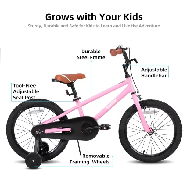 imageJOYSTAR Kids Bike for Ages 212 Years Old Boys Girls 1220 Inch BMX Style Kids Bikes with Training Wheels Children Bicycle for Kids and Toddler Multiple ColorsPink