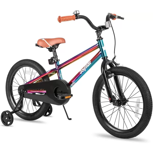 imageJOYSTAR Kids Bike for Ages 212 Years Old Boys Girls 1220 Inch BMX Style Kids Bikes with Training Wheels Children Bicycle for Kids and Toddler Multiple ColorsOil Slick
