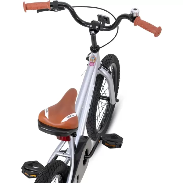 imageJOYSTAR Kids Bike for Ages 212 Years Old Boys Girls 1220 Inch BMX Style Kids Bikes with Training Wheels Children Bicycle for Kids and Toddler Multiple ColorsSilver
