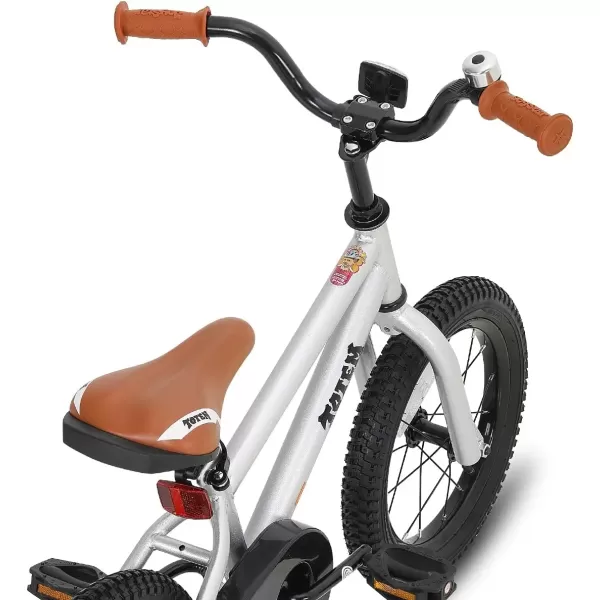 imageJOYSTAR Kids Bike for Ages 212 Years Old Boys Girls 1220 Inch BMX Style Kids Bikes with Training Wheels Children Bicycle for Kids and Toddler Multiple ColorsSilver