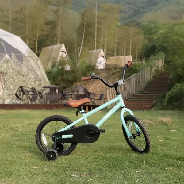 imageJOYSTAR Kids Bike for Ages 212 Years Old Boys Girls 1220 Inch BMX Style Kids Bikes with Training Wheels Children Bicycle for Kids and Toddler Multiple ColorsMint Green