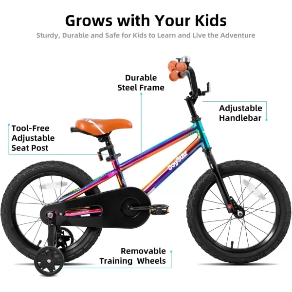 imageJOYSTAR Kids Bike for Ages 212 Years Old Boys Girls 1220 Inch BMX Style Kids Bikes with Training Wheels Children Bicycle for Kids and Toddler Multiple ColorsOil Slick