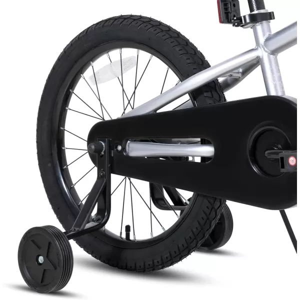 imageJOYSTAR Kids Bike for Ages 212 Years Old Boys Girls 1220 Inch BMX Style Kids Bikes with Training Wheels Children Bicycle for Kids and Toddler Multiple ColorsSilver