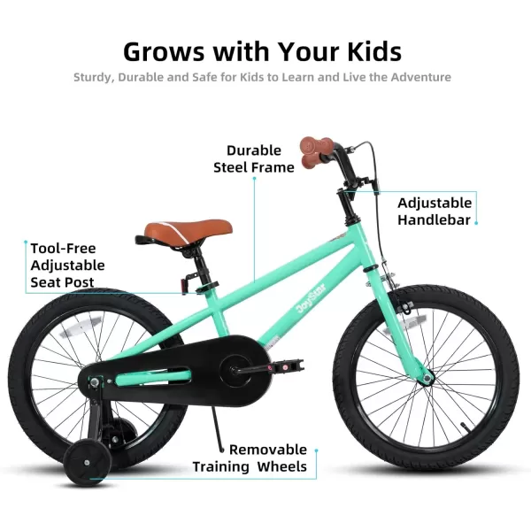 imageJOYSTAR Kids Bike for Ages 212 Years Old Boys Girls 1220 Inch BMX Style Kids Bikes with Training Wheels Children Bicycle for Kids and Toddler Multiple ColorsMint Green