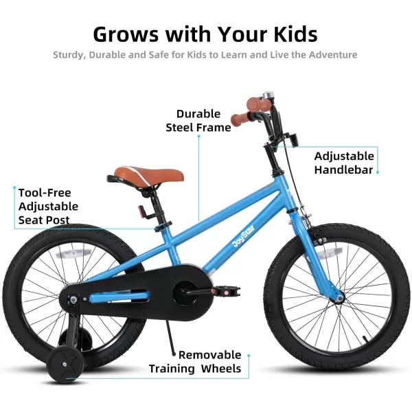 imageJOYSTAR Kids Bike for Ages 212 Years Old Boys Girls 1220 Inch BMX Style Kids Bikes with Training Wheels Children Bicycle for Kids and Toddler Multiple ColorsBlue
