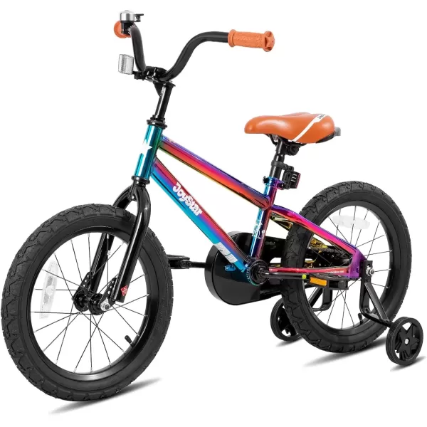 imageJOYSTAR Kids Bike for Ages 212 Years Old Boys Girls 1220 Inch BMX Style Kids Bikes with Training Wheels Children Bicycle for Kids and Toddler Multiple ColorsOil Slick