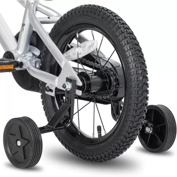 imageJOYSTAR Kids Bike for Ages 212 Years Old Boys Girls 1220 Inch BMX Style Kids Bikes with Training Wheels Children Bicycle for Kids and Toddler Multiple ColorsSilver