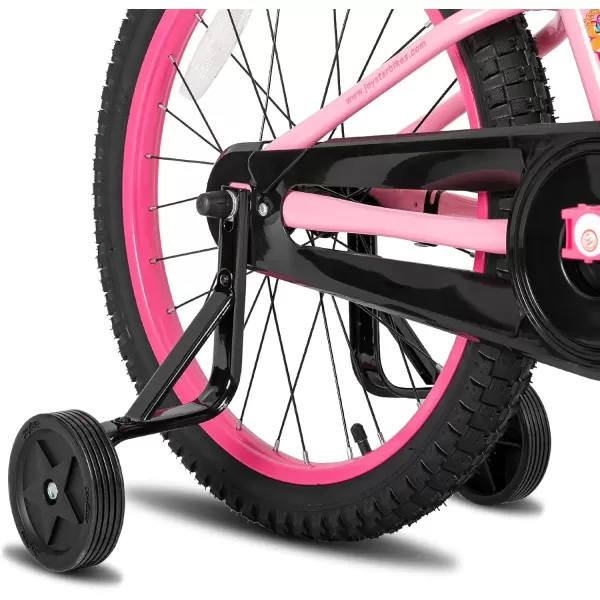 imageJOYSTAR NEO 20 Inch Kids Bike for Ages 610 Years Old Boys ampamp Girls 20 Inch Wheels Kids Mountain Bike with Training Wheels ampamp Handbrake Kids Bicycles Multiple ColorsPink