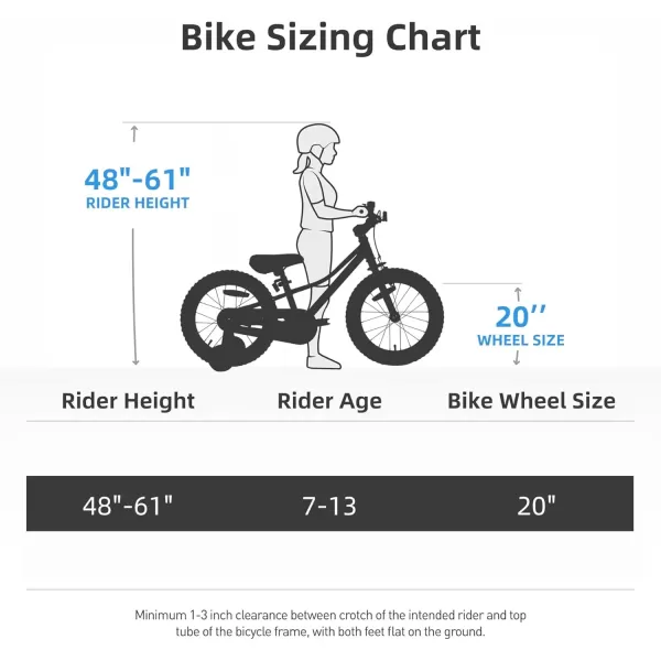 imageJOYSTAR NEO 20 Inch Kids Bike for Ages 610 Years Old Boys ampamp Girls 20 Inch Wheels Kids Mountain Bike with Training Wheels ampamp Handbrake Kids Bicycles Multiple ColorsBlack