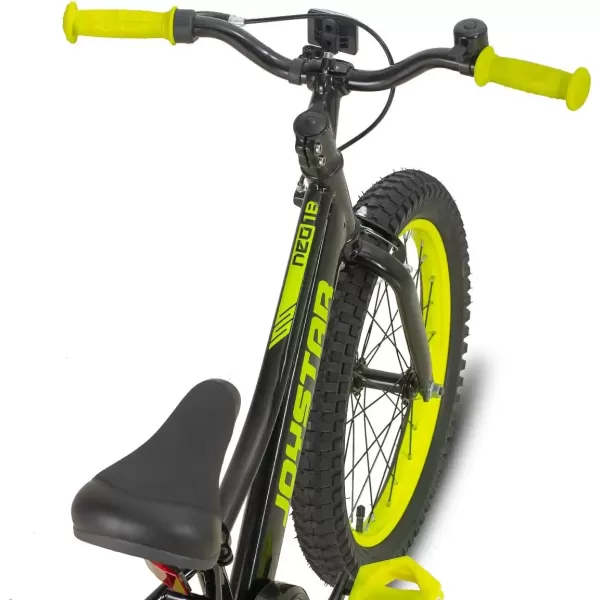 imageJOYSTAR NEO 20 Inch Kids Bike for Ages 610 Years Old Boys ampamp Girls 20 Inch Wheels Kids Mountain Bike with Training Wheels ampamp Handbrake Kids Bicycles Multiple ColorsBlack