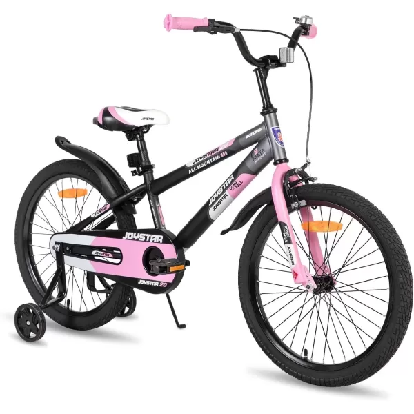 imageJOYSTAR New Berry Kids Bike for Boys and Girls Ages 312 Years Old 12 14 16 Inch Kids Bicycles with Training Wheels 20 Inch Bike with Kickstand Multiple ColorsPink