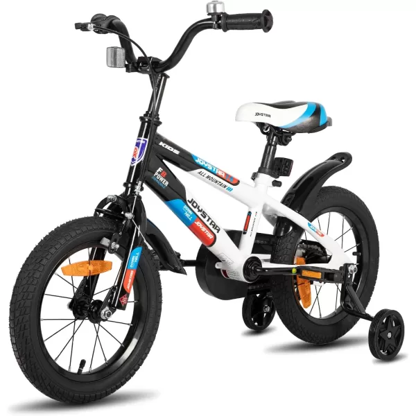 imageJOYSTAR New Berry Kids Bike for Boys and Girls Ages 312 Years Old 12 14 16 Inch Kids Bicycles with Training Wheels 20 Inch Bike with Kickstand Multiple ColorsWhite