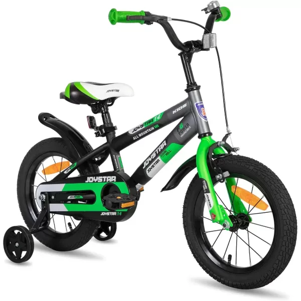 imageJOYSTAR New Berry Kids Bike for Boys and Girls Ages 312 Years Old 12 14 16 Inch Kids Bicycles with Training Wheels 20 Inch Bike with Kickstand Multiple ColorsGreen