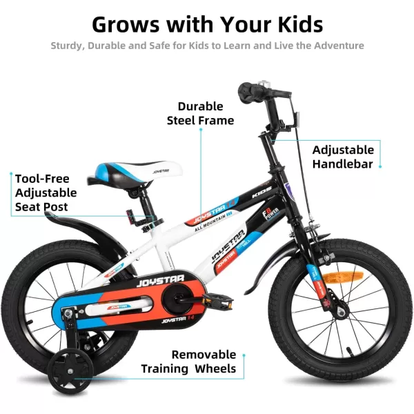 imageJOYSTAR New Berry Kids Bike for Boys and Girls Ages 312 Years Old 12 14 16 Inch Kids Bicycles with Training Wheels 20 Inch Bike with Kickstand Multiple ColorsWhite