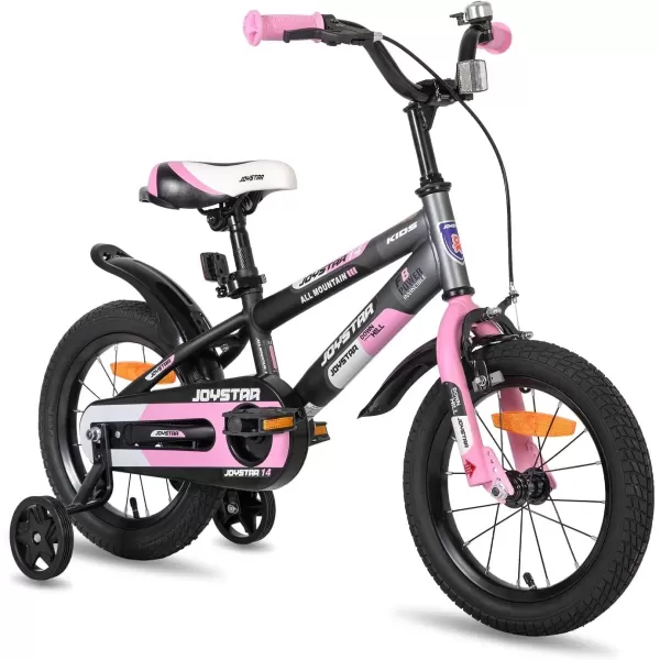 imageJOYSTAR New Berry Kids Bike for Boys and Girls Ages 312 Years Old 12 14 16 Inch Kids Bicycles with Training Wheels 20 Inch Bike with Kickstand Multiple ColorsPink