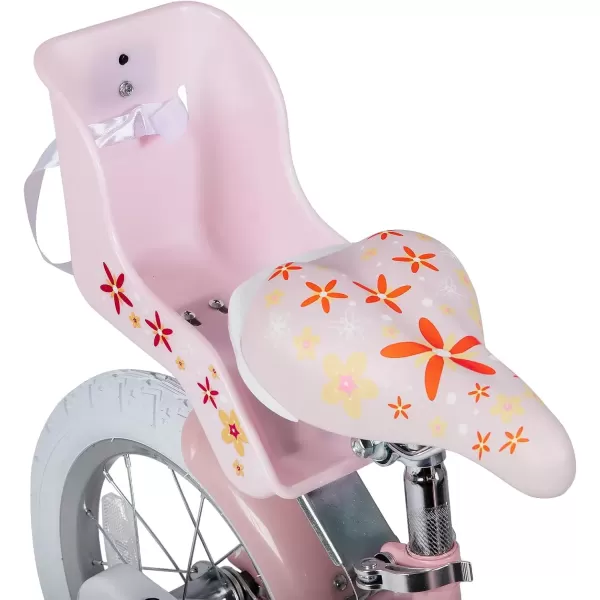 imageJOYSTAR Unicorn Kids Bike for Girls Ages 29 Years Old 12 14 16 18 Inch Kids Bike with Training Wheels Doll Seat Streamers and Basket Toddler Girls Bike Multiple ColorsPink