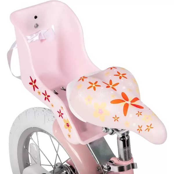 imageJOYSTAR Unicorn Kids Bike for Girls Ages 29 Years Old 12 14 16 18 Inch Kids Bike with Training Wheels Doll Seat Streamers and Basket Toddler Girls Bike Multiple ColorsPink