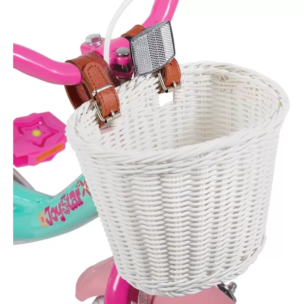 imageJOYSTAR Unicorn Kids Bike for Girls Ages 29 Years Old 12 14 16 18 Inch Kids Bike with Training Wheels Doll Seat Streamers and Basket Toddler Girls Bike Multiple ColorsGreen