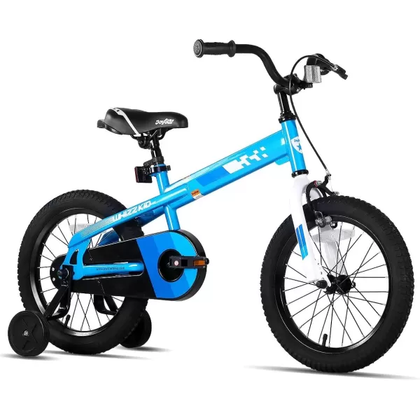 imageJOYSTAR Whizz Kids Bike 12 14 16 18 Inch Kids Bicycle for Toddler and Kids Ages 29 Years Old BMX Style Boys Bike with Training Wheels Children Bicycles Multiple ColorsBlue