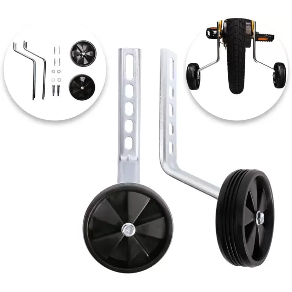 imageDRBIKE Adjustable Training Wheels for 12 14 16 18 20 Inch Kids Bike Universal Kids Bicycle Stabilizer Support Rear Wheel BlackBlack