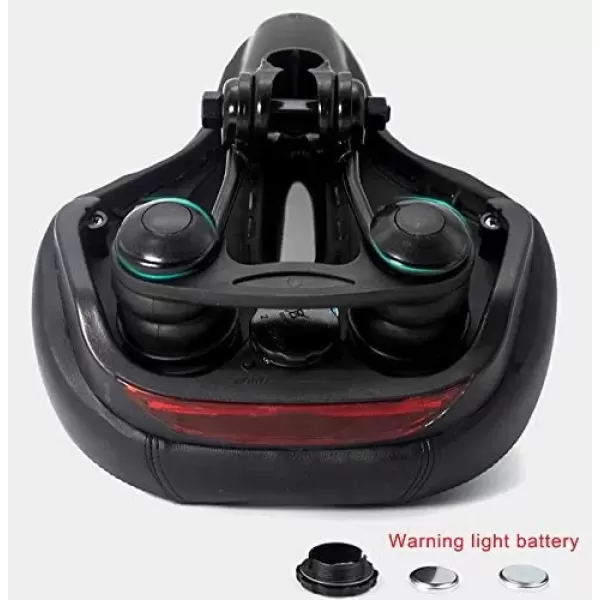 imageDRBIKE Bike Seat for Men Women Comfortable Padded Bicycle Saddle with Tailight Dual Spring Design ampamp Soft Cushion Breathable Bicycle Seat for Mountain Road Exercise Touring ampamp Cruiser Bike Black