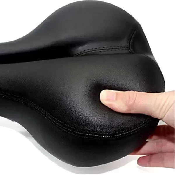 imageDRBIKE Bike Seat for Men Women Comfortable Padded Bicycle Saddle with Tailight Dual Spring Design ampamp Soft Cushion Breathable Bicycle Seat for Mountain Road Exercise Touring ampamp Cruiser Bike Black