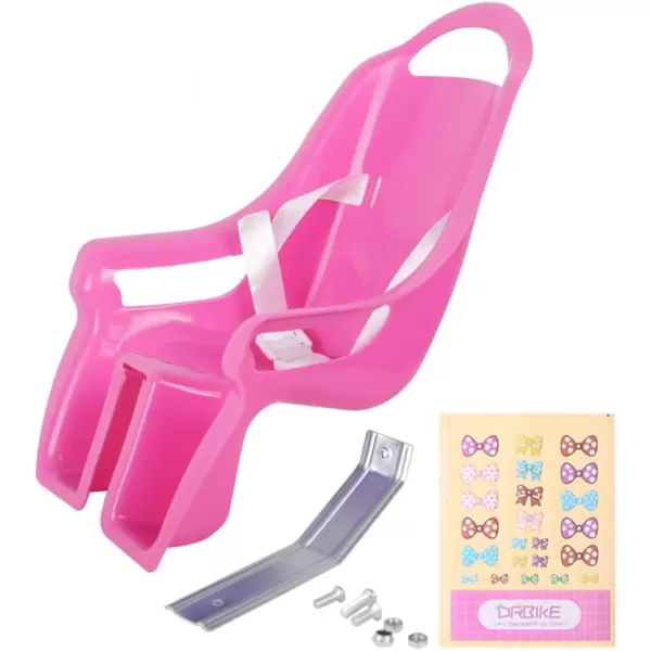 imageDRBIKE Doll Bike Seat for Girls Bike  Doll Carrier Attachment for 18quot22quot American Girl Dolls ampamp Stuffed Animals Kids Bike Accessories Fits Most 1220 Inch Kids BikePink