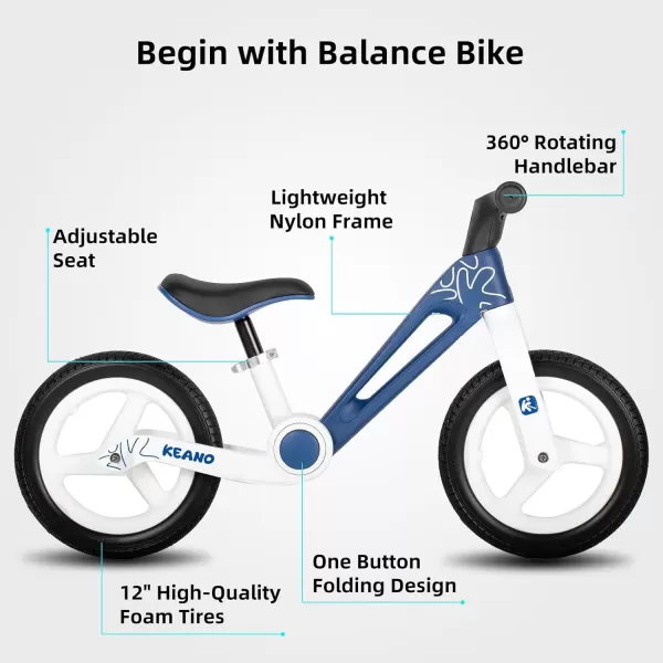 imageJOYSTAR 12 Inch Foldable Balance Bike for Kids Age 2 3 4 5 6 Years Toddler Balance Bicycle for 2 Year Old Boys ampamp Girls No Pedal Push Balance Bike with Adjustable Seat Multiple ColorsBlue