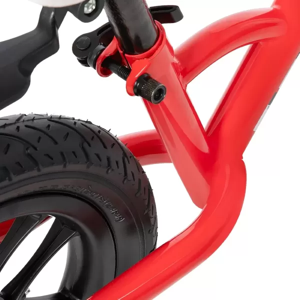 imageJOYSTAR 1214 Inch Kids Balance Bike for 18months5 Years Old Boys Girls Lightweight Toddler Balance Bikes with Footrest and Handlebar Basket or Doll SeatZRed