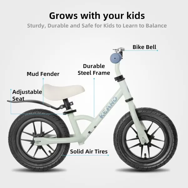 imageJOYSTAR 1214 Inch Kids Balance Bike for 18months5 Years Old Boys Girls Lightweight Toddler Balance Bikes with Footrest and Handlebar Basket or Doll SeatZWhite