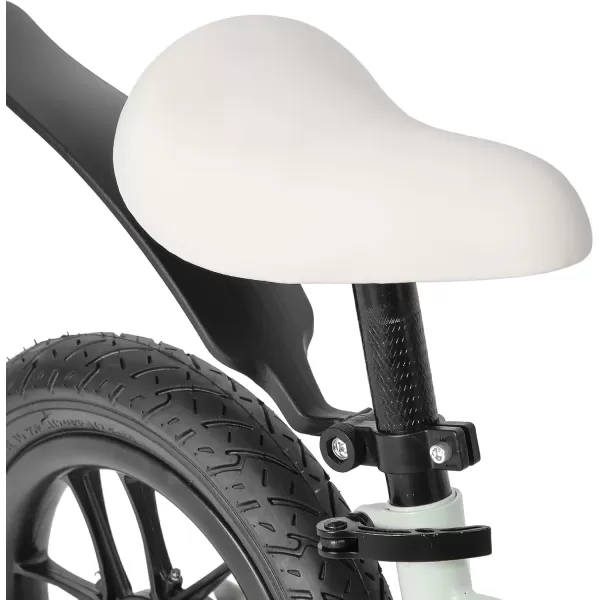 imageJOYSTAR 1214 Inch Kids Balance Bike for 18months5 Years Old Boys Girls Lightweight Toddler Balance Bikes with Footrest and Handlebar Basket or Doll SeatZWhite