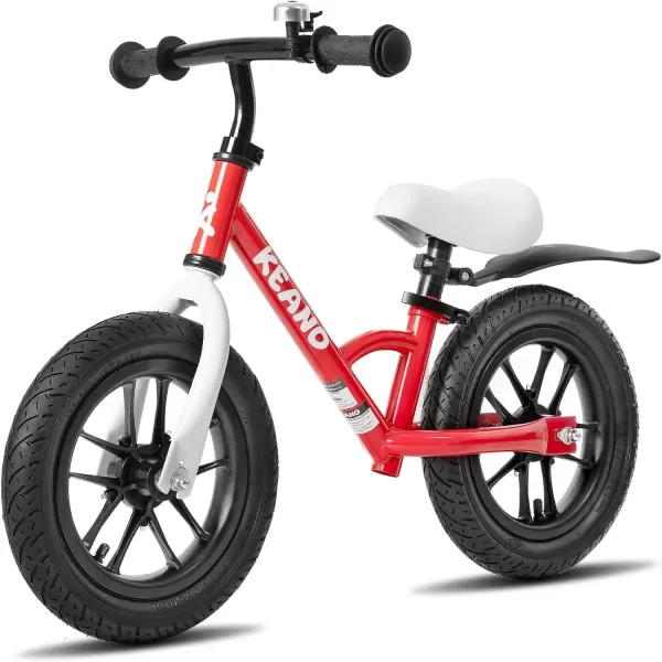 imageJOYSTAR 1214 Inch Kids Balance Bike for 18months5 Years Old Boys Girls Lightweight Toddler Balance Bikes with Footrest and Handlebar Basket or Doll SeatZRed
