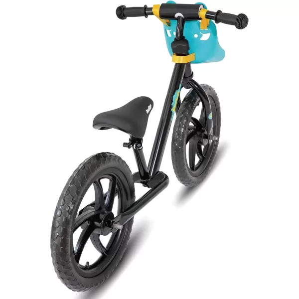 imageJOYSTAR 1214 Inch Kids Balance Bike for 18months5 Years Old Boys Girls Lightweight Toddler Balance Bikes with Footrest and Handlebar Basket or Doll SeatBlack
