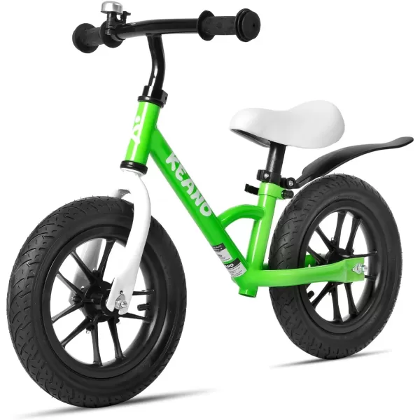 imageJOYSTAR 1214 Inch Kids Balance Bike for 18months5 Years Old Boys Girls Lightweight Toddler Balance Bikes with Footrest and Handlebar Basket or Doll SeatZGreen