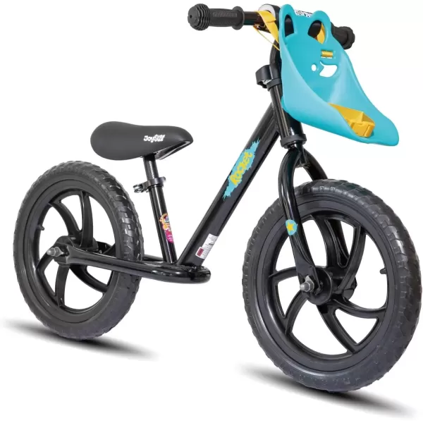 imageJOYSTAR 1214 Inch Kids Balance Bike for 18months5 Years Old Boys Girls Lightweight Toddler Balance Bikes with Footrest and Handlebar Basket or Doll SeatBlack