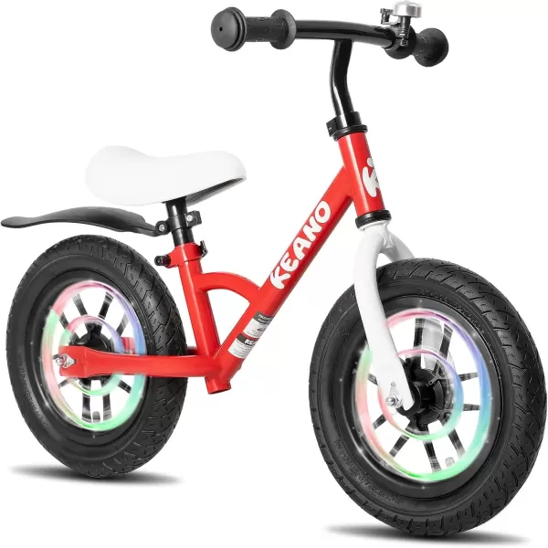 imageJOYSTAR 1214 Inch Kids Balance Bike for 18months5 Years Old Boys Girls Lightweight Toddler Balance Bikes with Footrest and Handlebar Basket or Doll SeatZRed